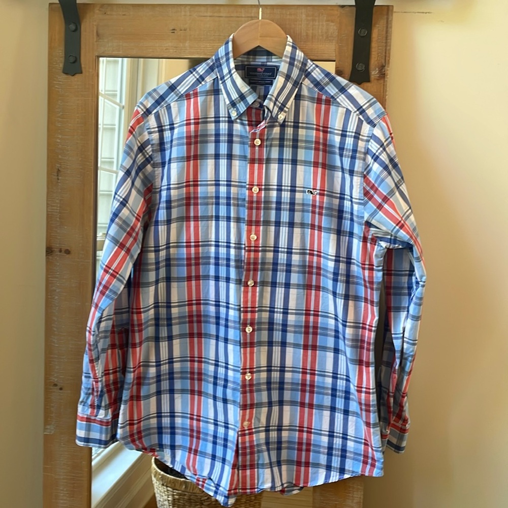 Vineyard Vines Slim Fit Whale Shirt Size L